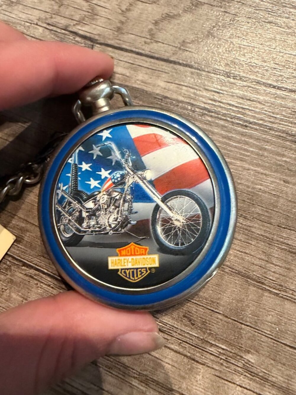 1998 Harley-Davidson "The Ultimate Chopper" Pocket Watch & Display Stand By Fran - Picture 4 of 6